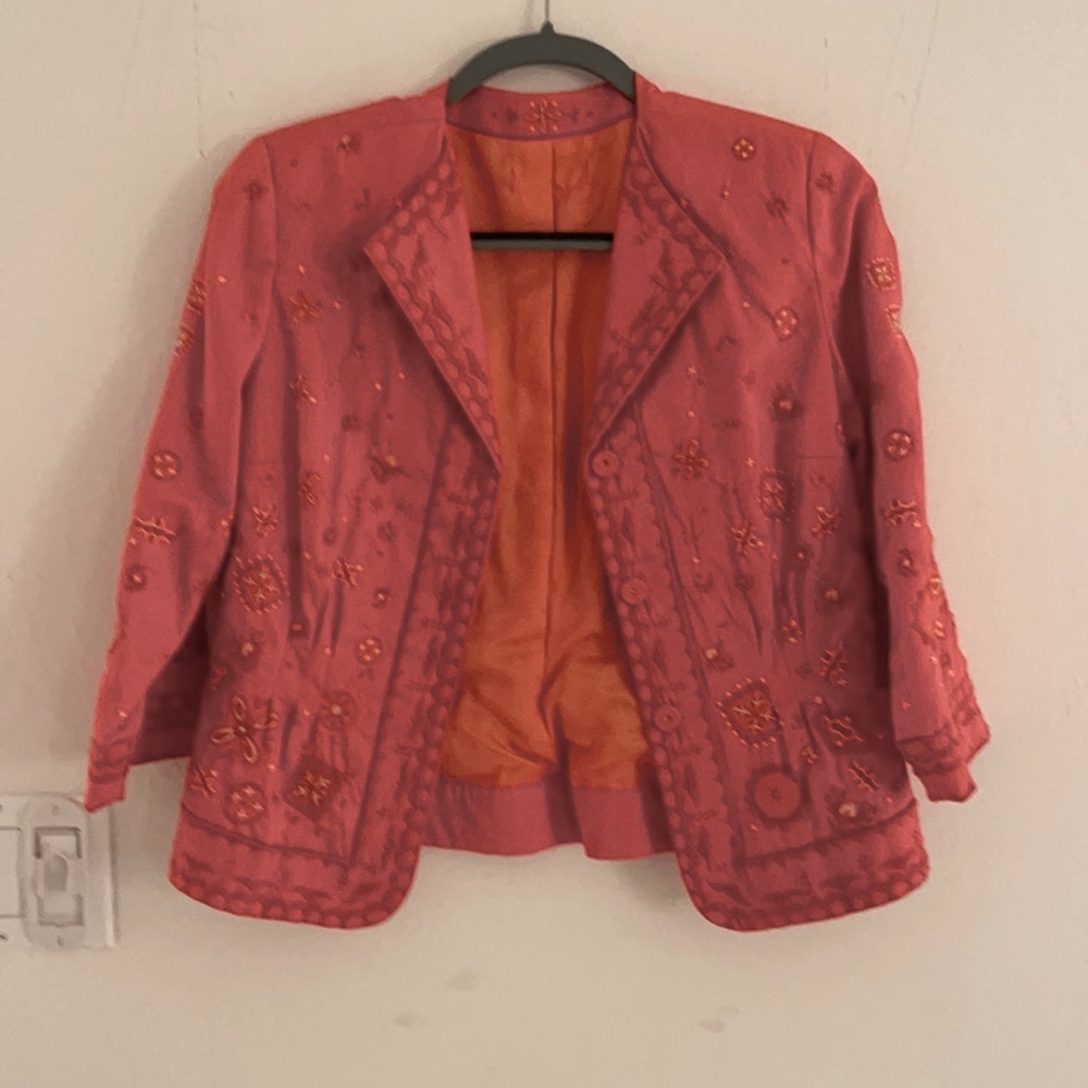 Orange Artsy blazer size S